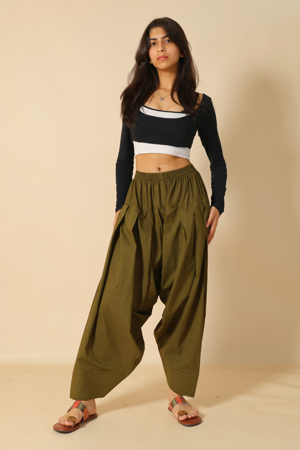 Olive Patiala Pant