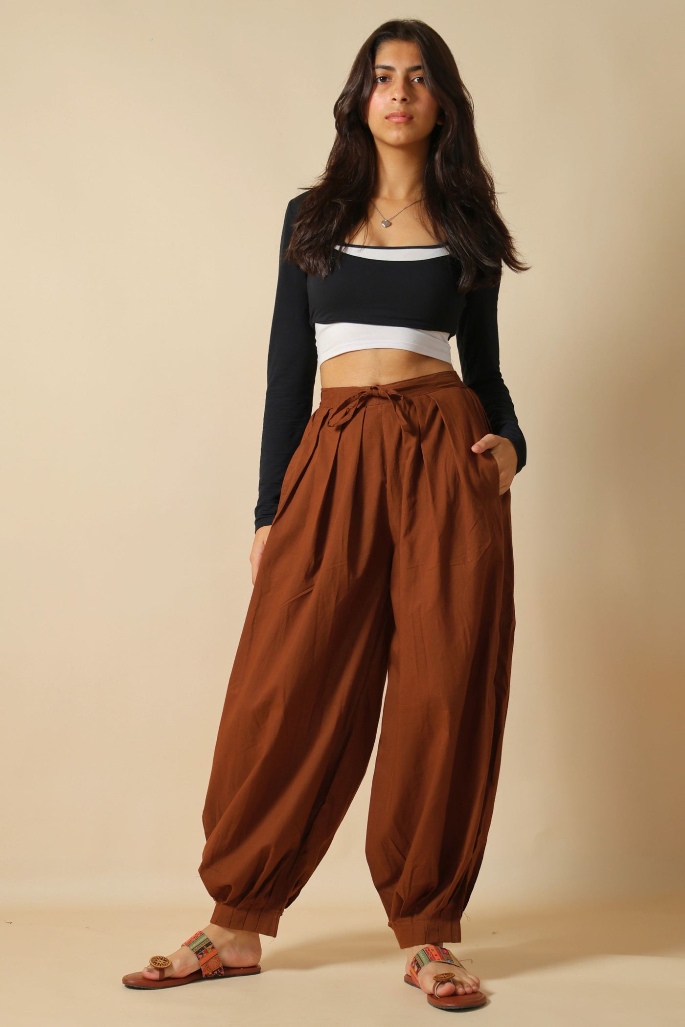 Brown Afghani Pant