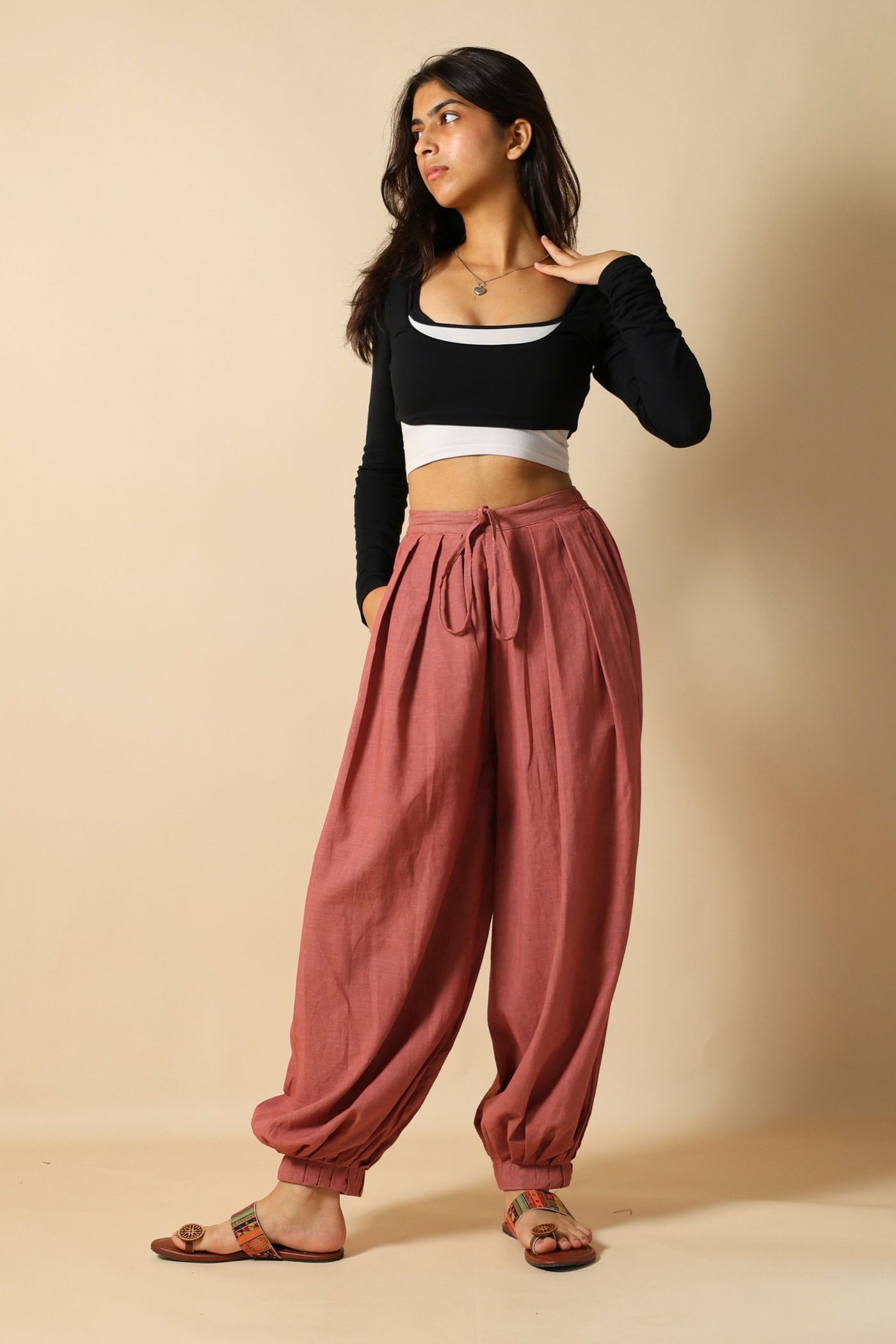 Peach Pink Afghani Pant