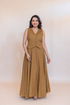 Ava	Brown Rayon Slub Co-Ord Set