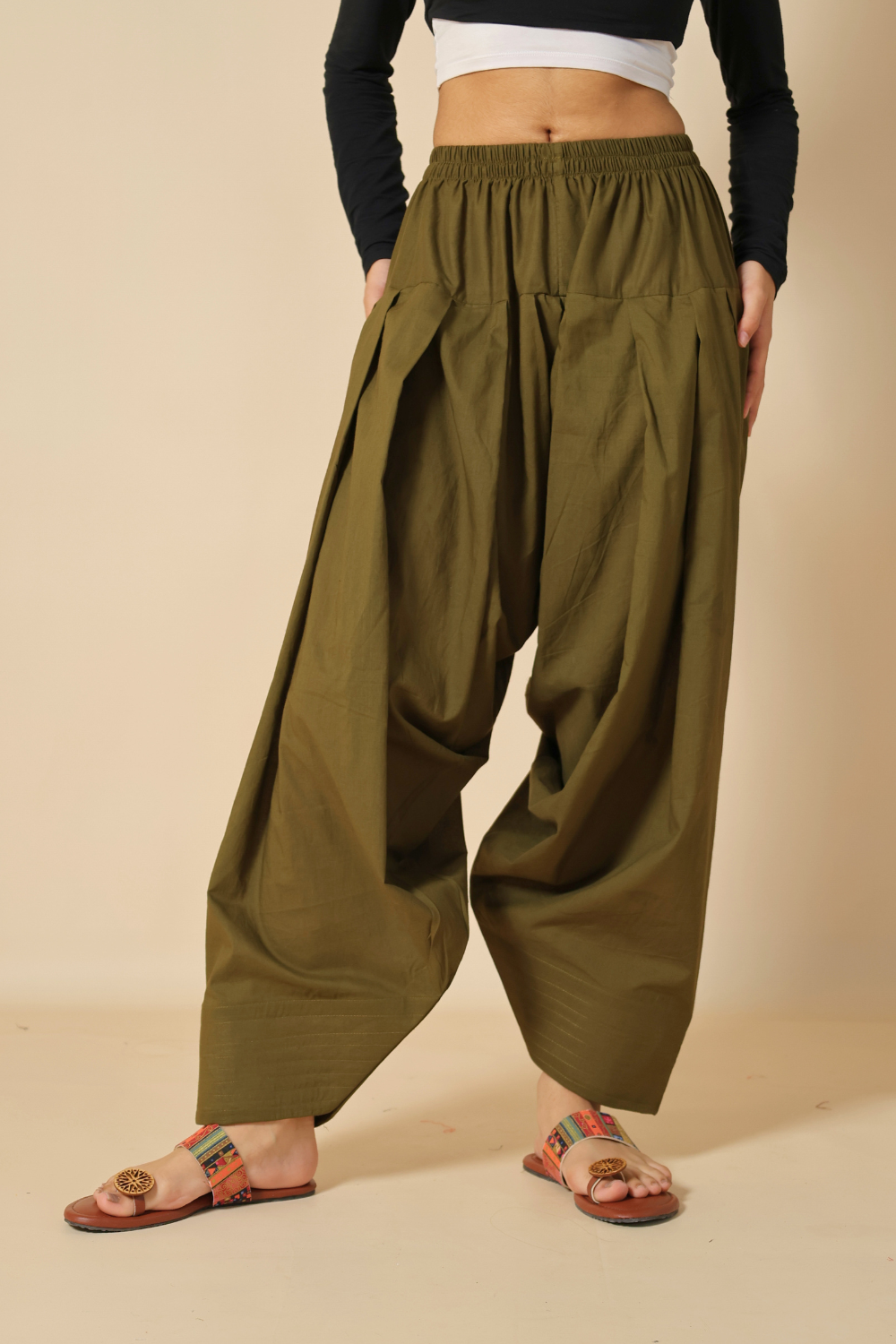 Olive Patiala Pant