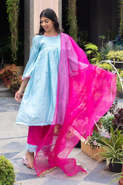 CYAN SUIT SET - Sarnya