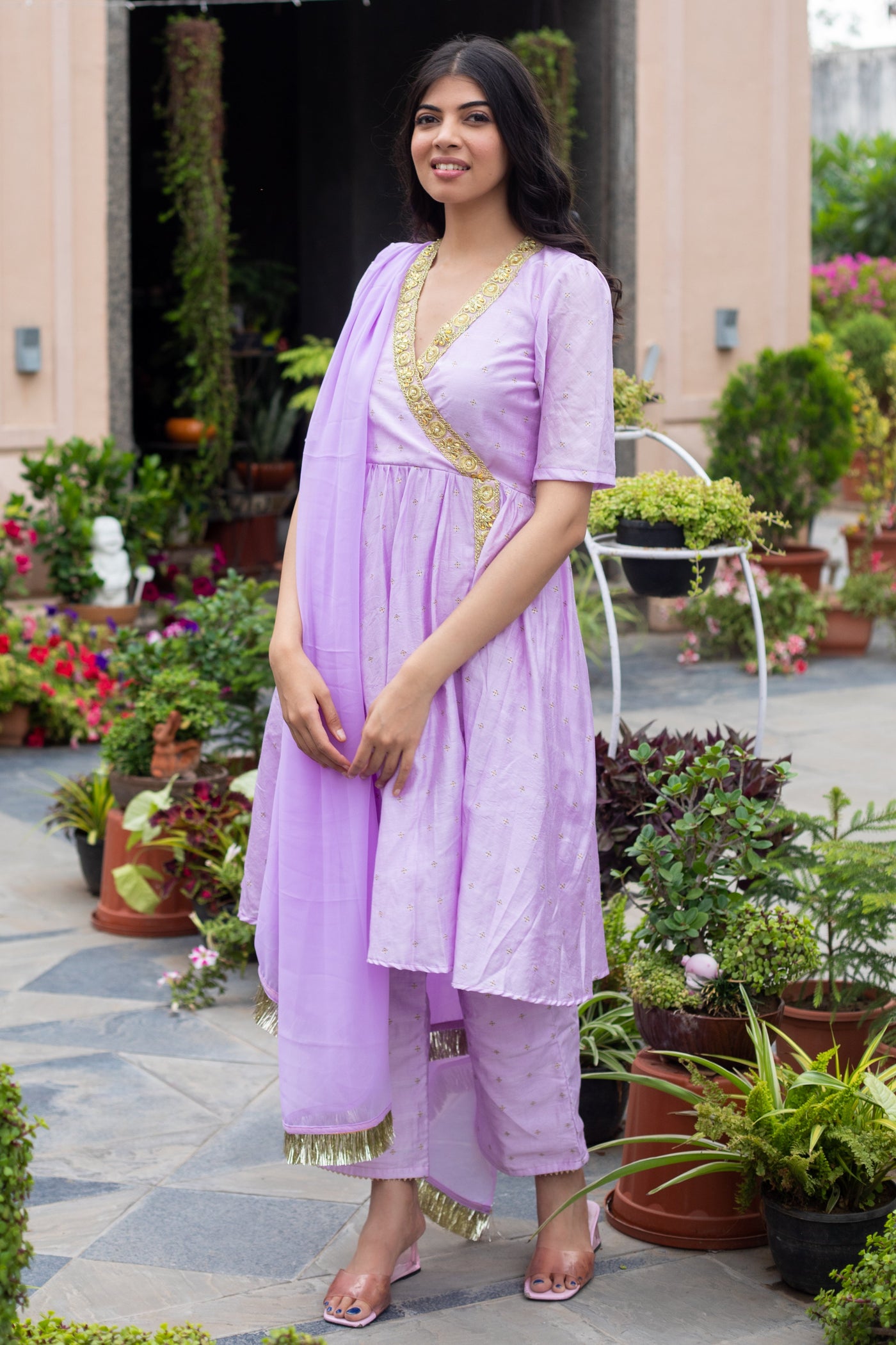 GOLDEN MAUVE SUIT SET - Sarnya