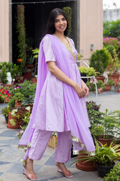 GOLDEN MAUVE SUIT SET - Sarnya