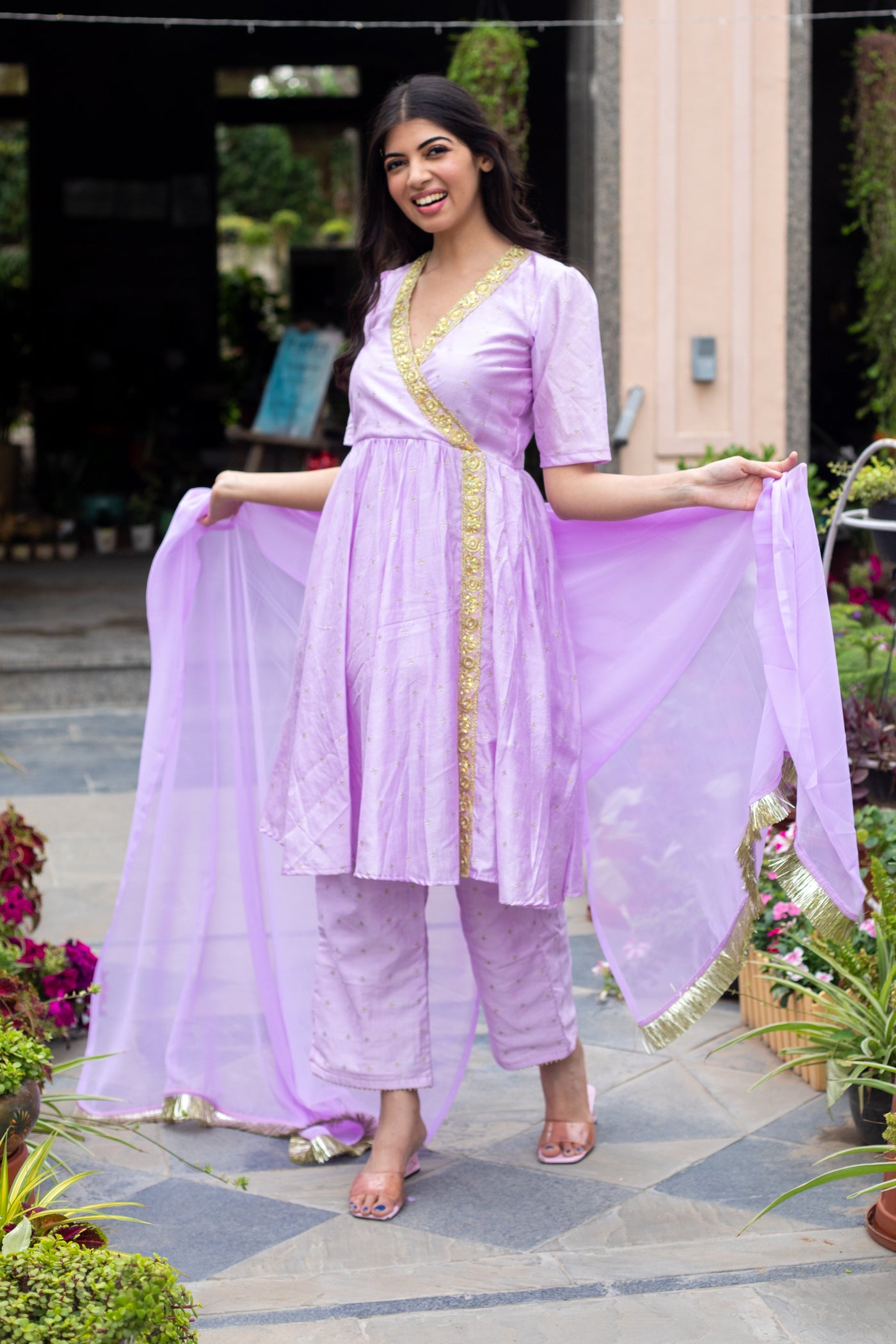 GOLDEN MAUVE SUIT SET - Sarnya