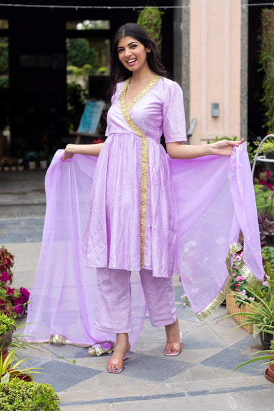 GOLDEN MAUVE SUIT SET - Sarnya