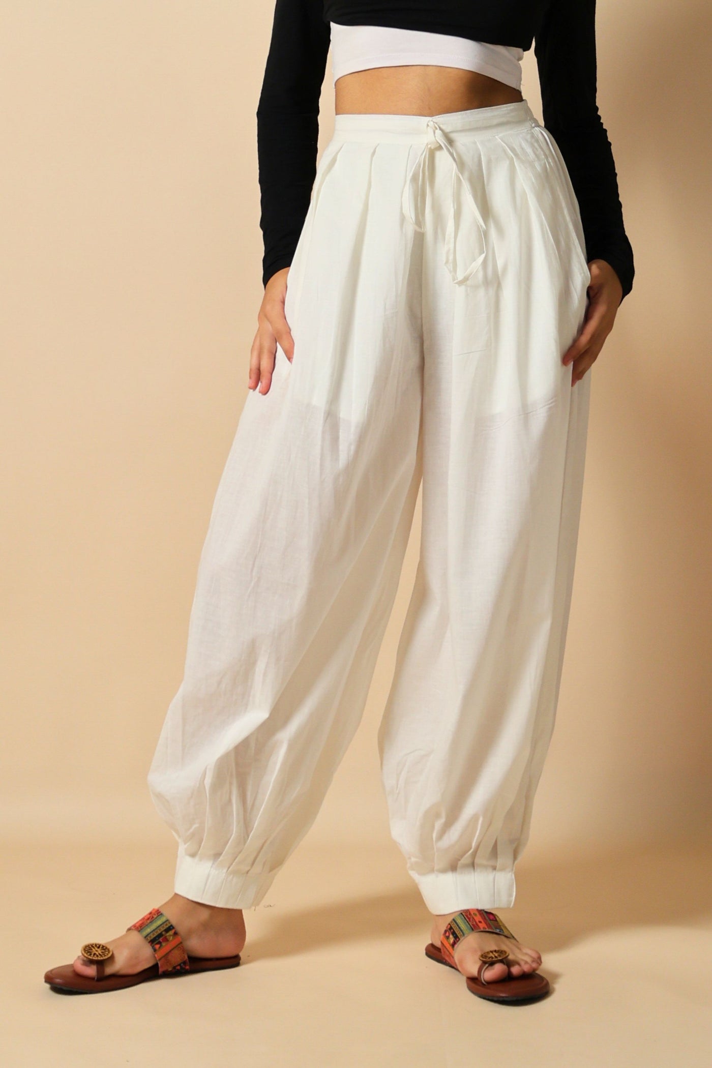White Afghani Pant