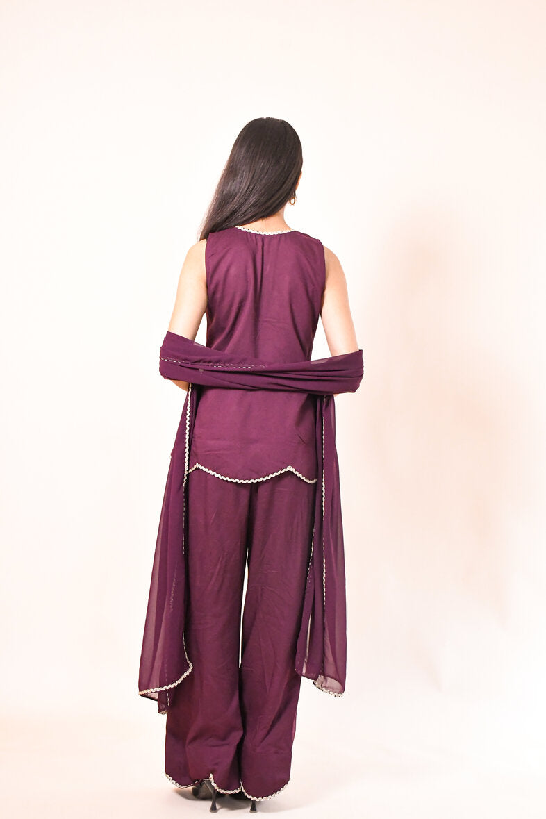RASHA WINE RAYON CO-ORD SET