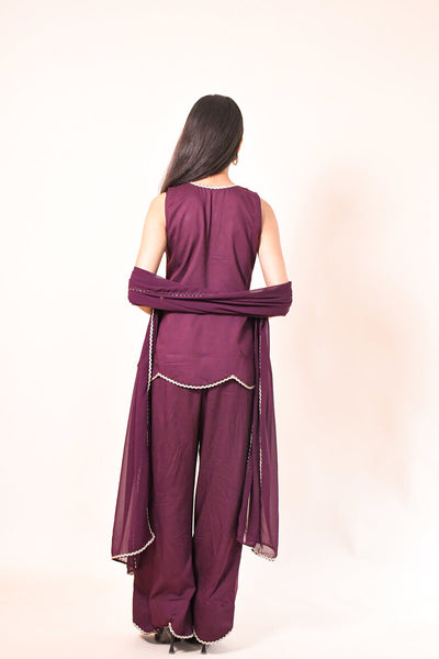 RASHA WINE RAYON CO-ORD SET