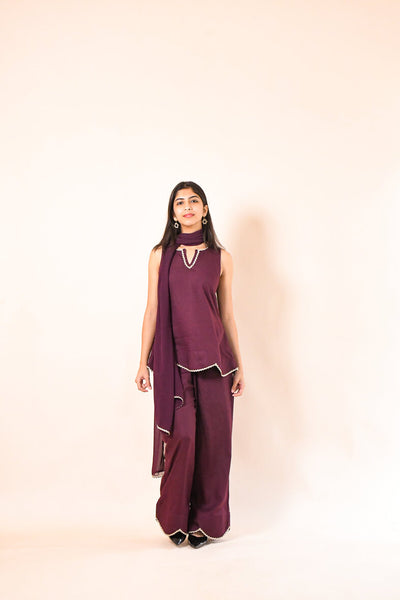 RASHA WINE RAYON CO-ORD SET