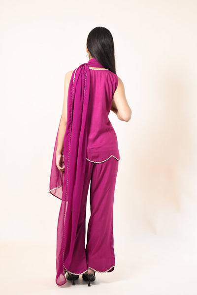 RASHA PURPLE RAYON CO-ORD SET