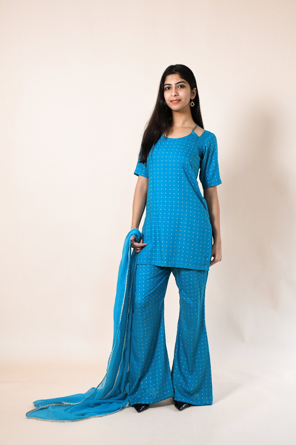 MAHIKA FIROZI RAYON KURTA SET WITH DUPATTA