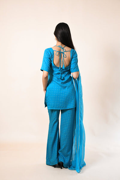 MAHIKA FIROZI RAYON KURTA SET WITH DUPATTA