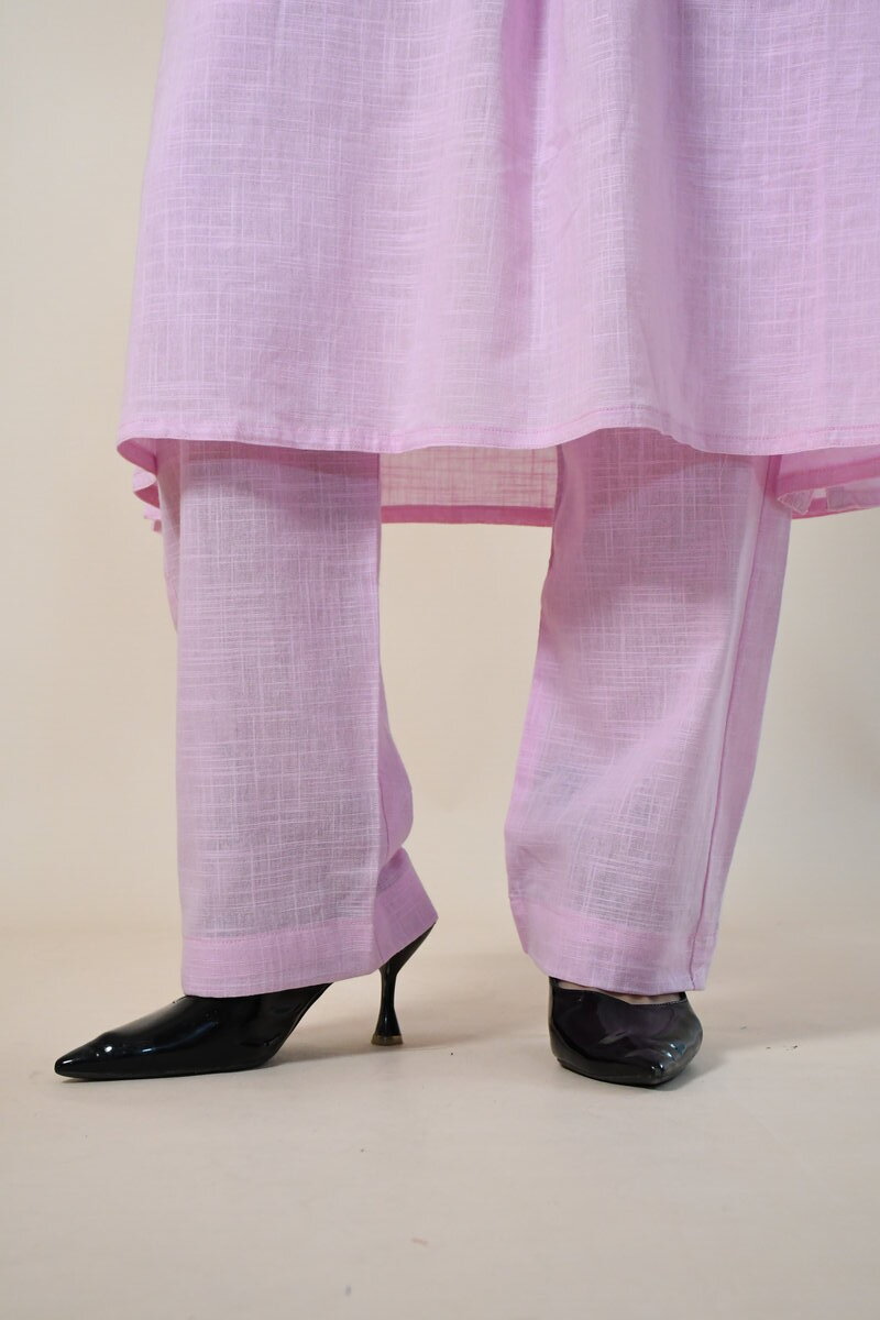 LIGHT PINK SLEEVLESS LONG LENGTHED CO-ORD SET