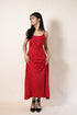 Juli Red Polka Dot Printed A Line Maxi Dress