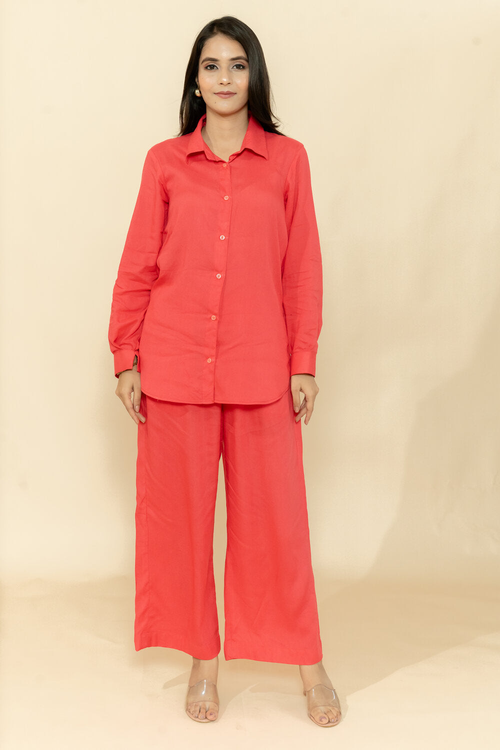 YASHI PINK RAYON CO-ORD SET