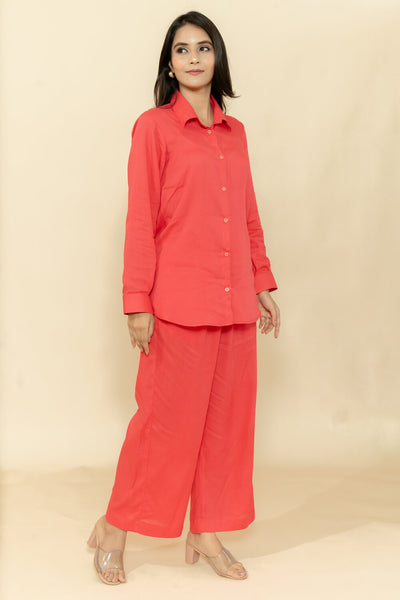 YASHI PINK RAYON CO-ORD SET