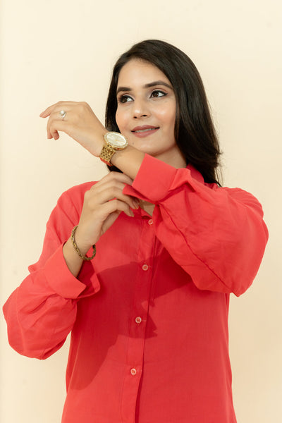 YASHI PINK RAYON CO-ORD SET