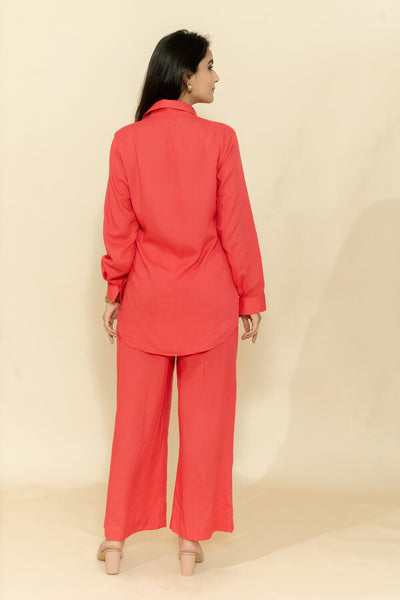 YASHI PINK RAYON CO-ORD SET