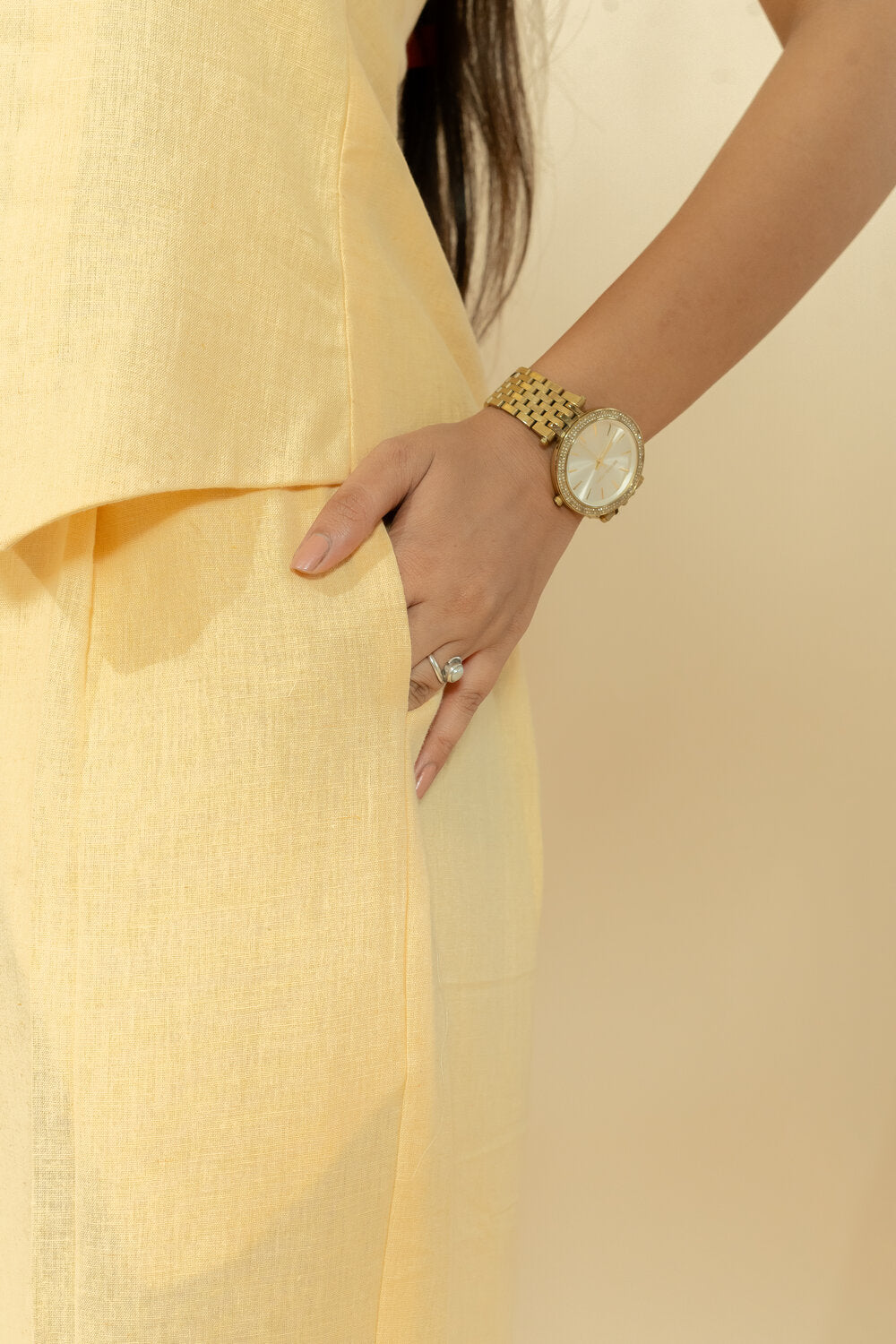 LEA YELLOW WAISTCOAT & PANT CO-ORD SET