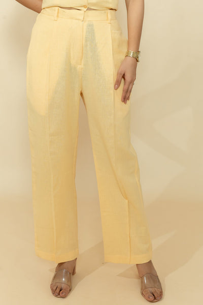 LEA YELLOW WAISTCOAT & PANT CO-ORD SET