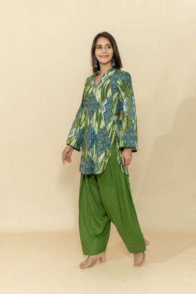 HEENA GREEN COTTON CO-ORD SET