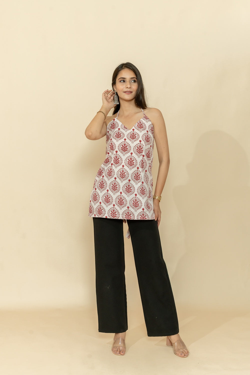 JHILL HALTER NECK TOP