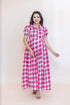 MAVISH COTTON SLUB GATHERED DRESS