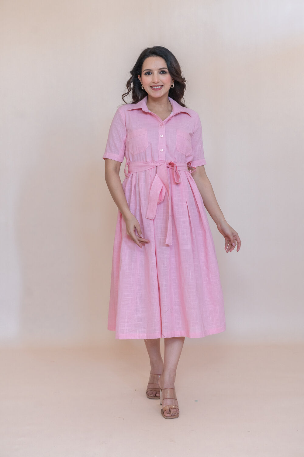 ISABELA COTTON FLARED DRESS